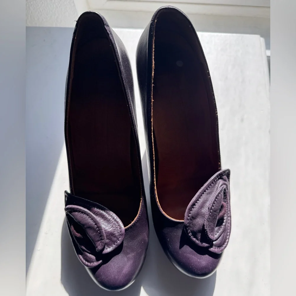 Chie Mihara Plum Leather Heels - Picture 2 of 9